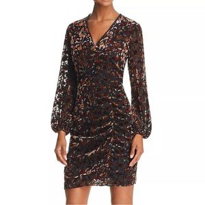 Sam Edelman Velvet Pattern Long Sleeve Dress - Size 2